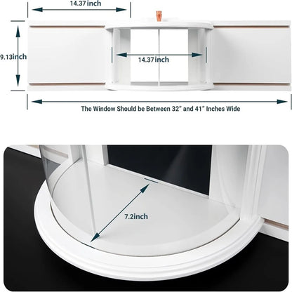 Window Bird Feeder - 180° Clear View Hanging Bird Feeding Tray for Easy Bird Watching & Outdoor Decor