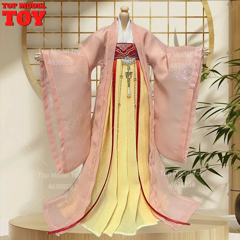 30cm 1/6 Doll Clothes – Style Printed Hanfu Outfit for 12" Female Action Figure Toy