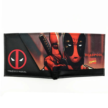Marvel Comics Deadpool Wallet – PVC Short Purse with Coin Pocket for Men & Women