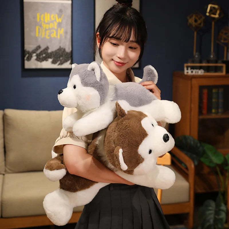 30/40cm Cute Husky Dog Plush Toy – Soft Kawaii Stuffed Puppy Pillow Doll for Xmas Gift