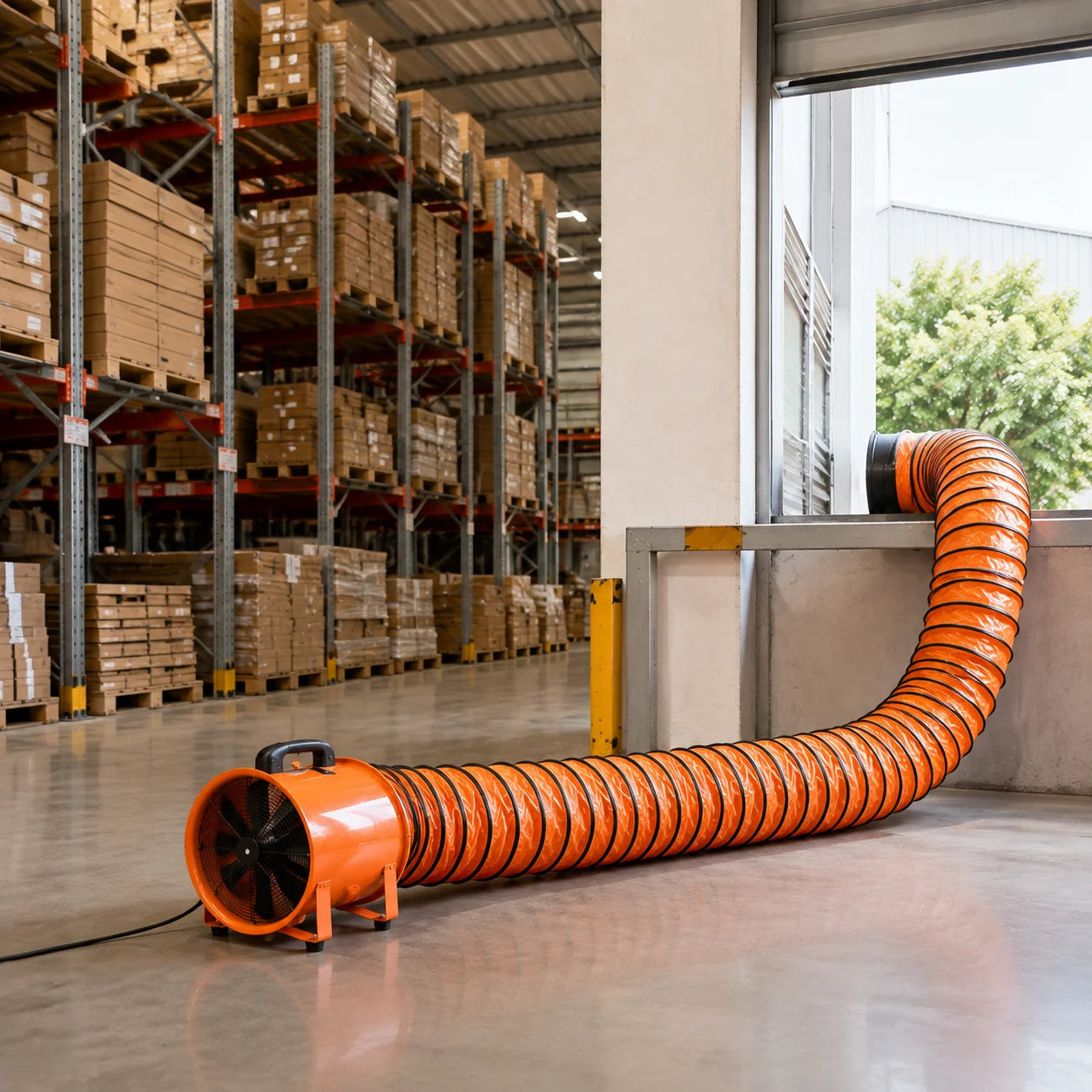Portable Industrial Exhaust Fan - 3500 CFM Heavy-Duty Ventilation Blower with Flexible Duct for Workshop, Basement & Attic