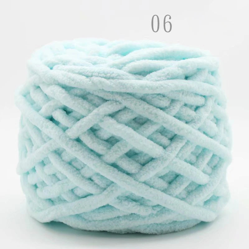 3PCS 300g Soft Chenille Knitting Yarn – Thick Ice Strip Cotton Wool Yarn for DIY Handmade Blankets, Scarves & Craft Projects