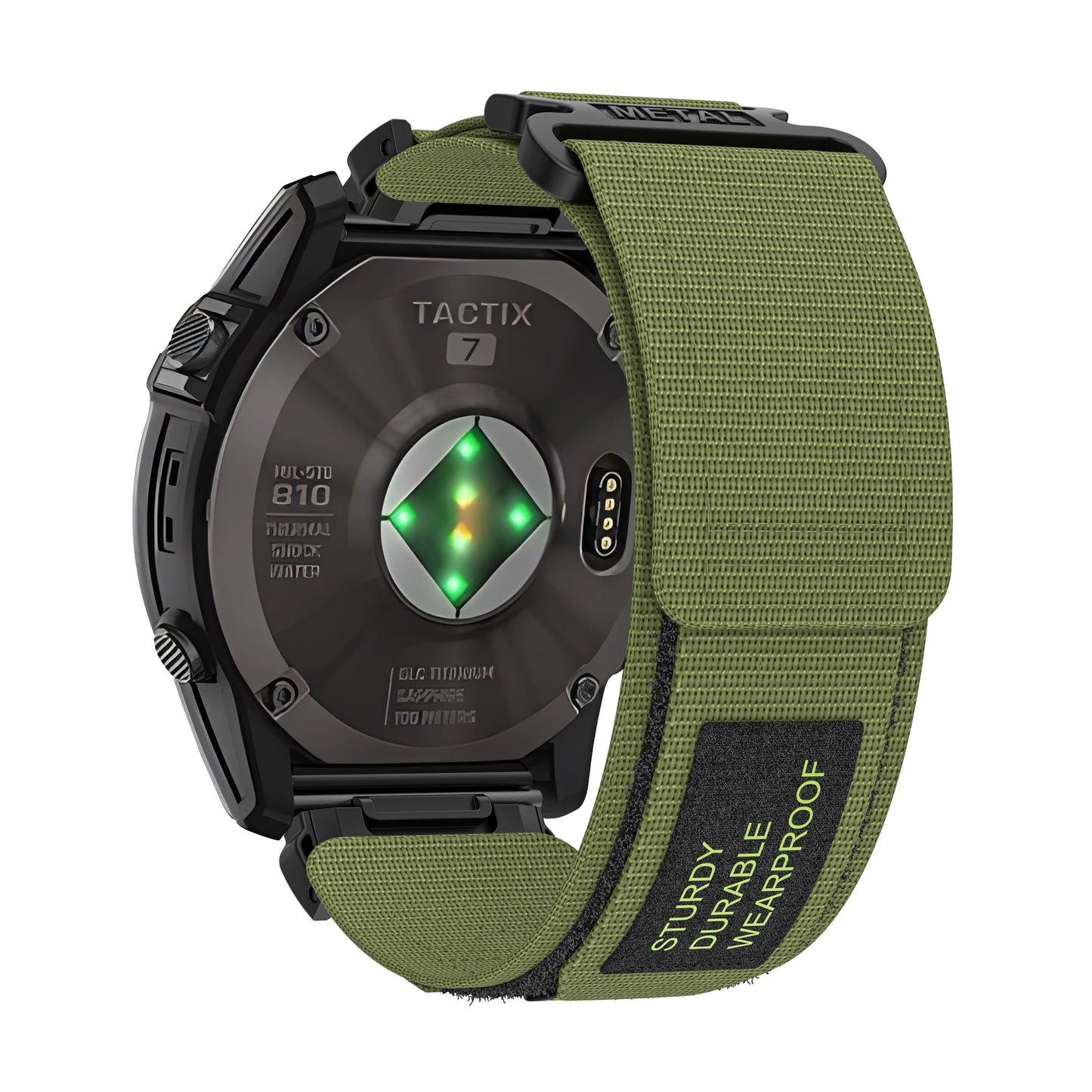 Rugged Nylon Quick Fit Watch Band — Compatible with Garmin Fenix E 8/7X/7/6/6X/5/5X/3HR