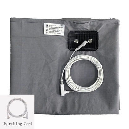 10% Silver Fiber Grounding Bedsheet with Earthing Cord Antistatic Conductive Health Protection Sheet for Stress Relief Sleep Support
