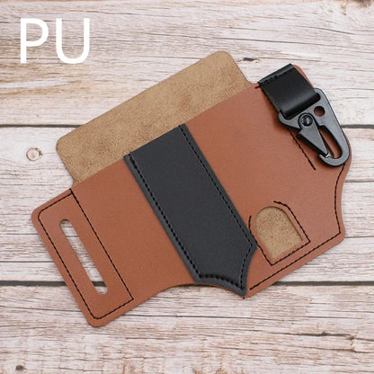 Leather Multitool Sheath - EDC Pocket Organizer Pouch for Leatherman Tools Camping Gear