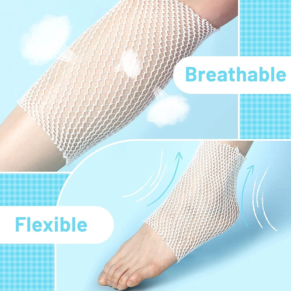 Elastic Tubular Bandage Net - Breathable Mesh Wound Dressing Retainer for Ankle & Adult Use