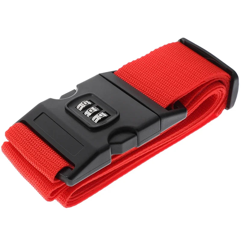 Adjustable Anti-Theft Luggage Strap — Password Lock Baggage Belt for Suitcase & Travel Bags