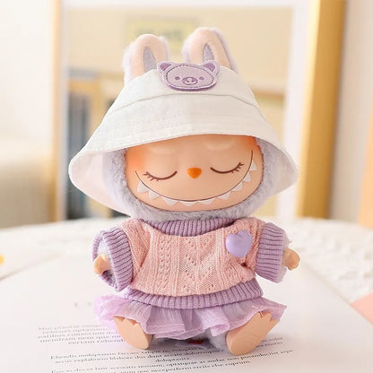 Ropa Labubu Doll Clothes Outfit – Sweater & Yarn Skirt for 15cm/17cm Labubu Plush Dolls