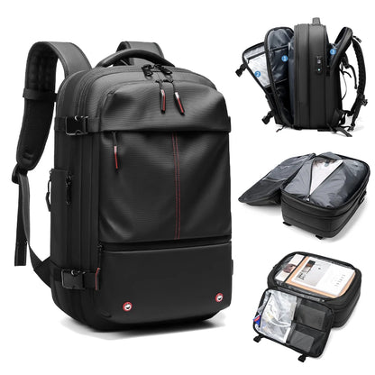 17-Inch Travel Laptop Backpack for Men - Vacuum Compression Business and School Backpack with Large Capacity for Outdoor Use