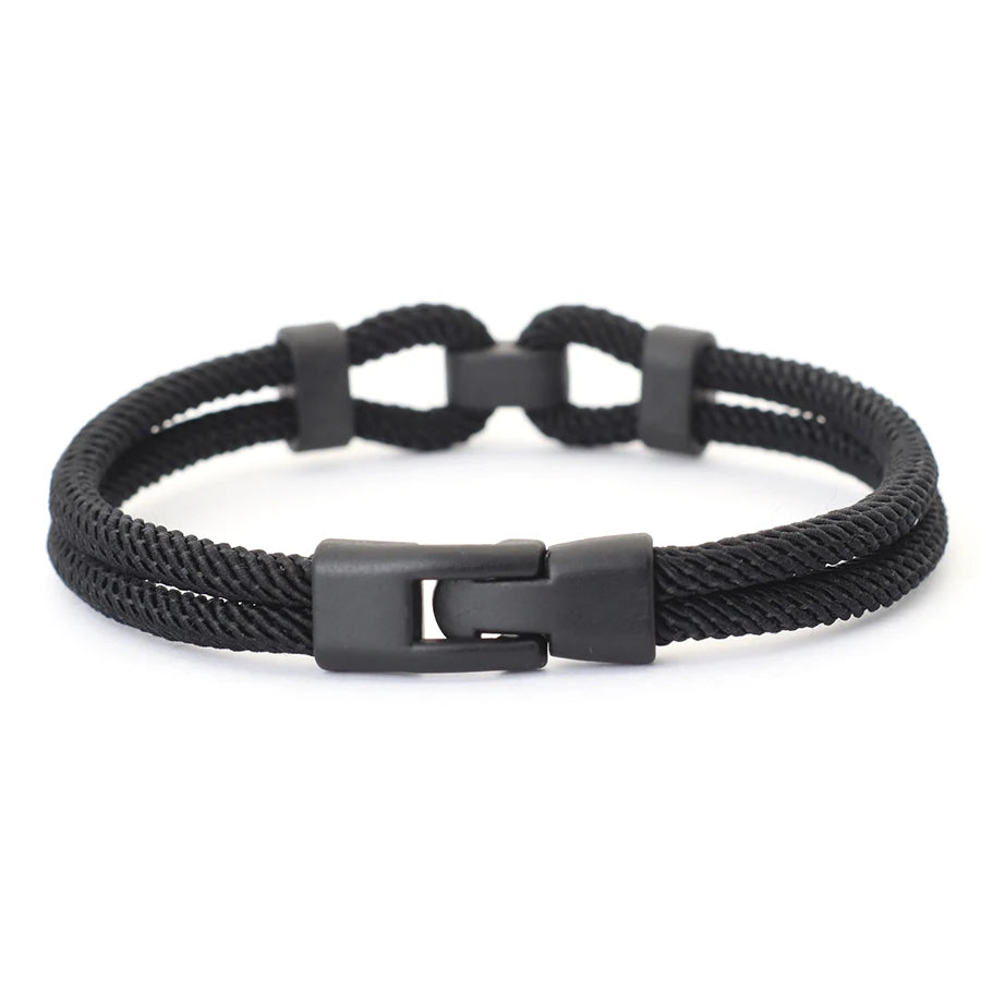 Personalized Men's Thread Bracelet – 4mm Milan Rope Bangle, 6 Color Wrap, Grade A Gift for Boyfriend
