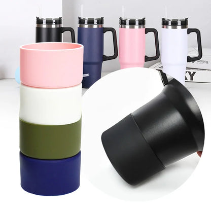 Universal 7.5cm Silicone Cup Sleeve – Soft Food-Grade Bottom Cover for Stanley 40oz, 30oz, 20oz Water Bottles