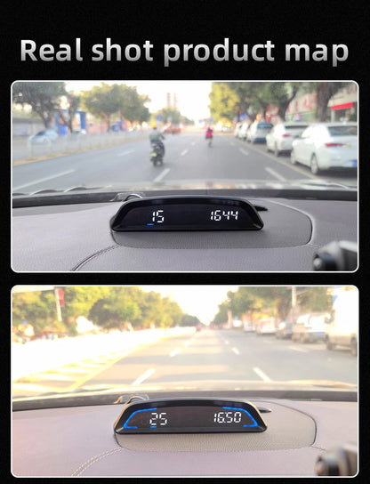 AD G3/B3 OBD2 GPS Head-Up Display – Smart Car HUD with Digital Speedometer, RPM, Water Temp, Clock & Security Alarm