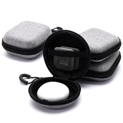 Portable Shockproof Headphone Case – Hard Shell Earphone Bag for Headset, Memory Card & USB Cable Storage