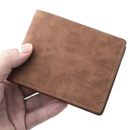 Men’s PU Leather Wallet – Multi-Card Slot Folding Short Wallet with Large Capacity Coin Purse