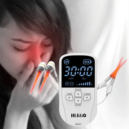 Portable Tinnitus Ear Laser Therapy – 650nm LLLT Irradiation Earplugs for Otitis Media, Deafness, Rhinitis & Sinusitis Treatment