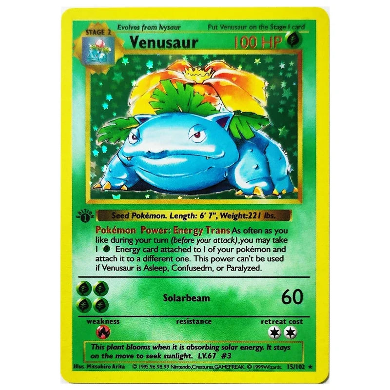 10pcs Pokémon 1996 1st Edition Collection Cards – Charizard, Shining PTCG Game Flash Cards, Anime Gift Toys
