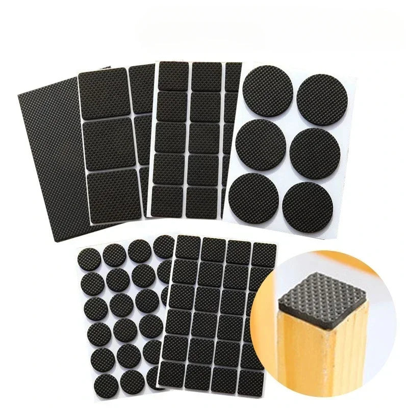 Non-Slip Self-Adhesive Furniture Pads – EVA Round & Square Table, Chair, Sofa Leg Floor Protectors Mat