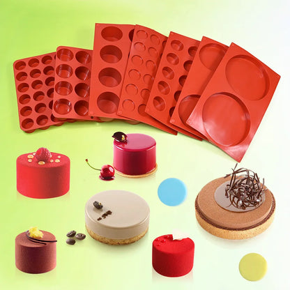 Cylinder-Shaped Silicone Mold — DIY Soap, Chocolate, Cookie Sandwich, Jelly, Pudding & Candy Baking Tool