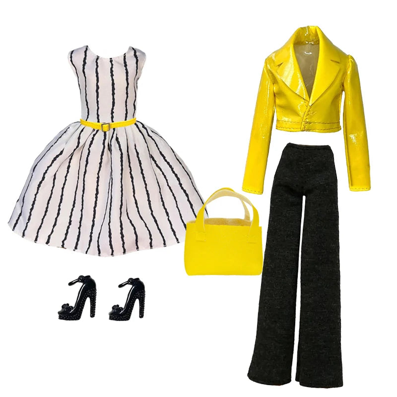 Deluxe Doll Clothes Set – Black & Red Tea Time Fashion Outfit for 11.5” Dolls