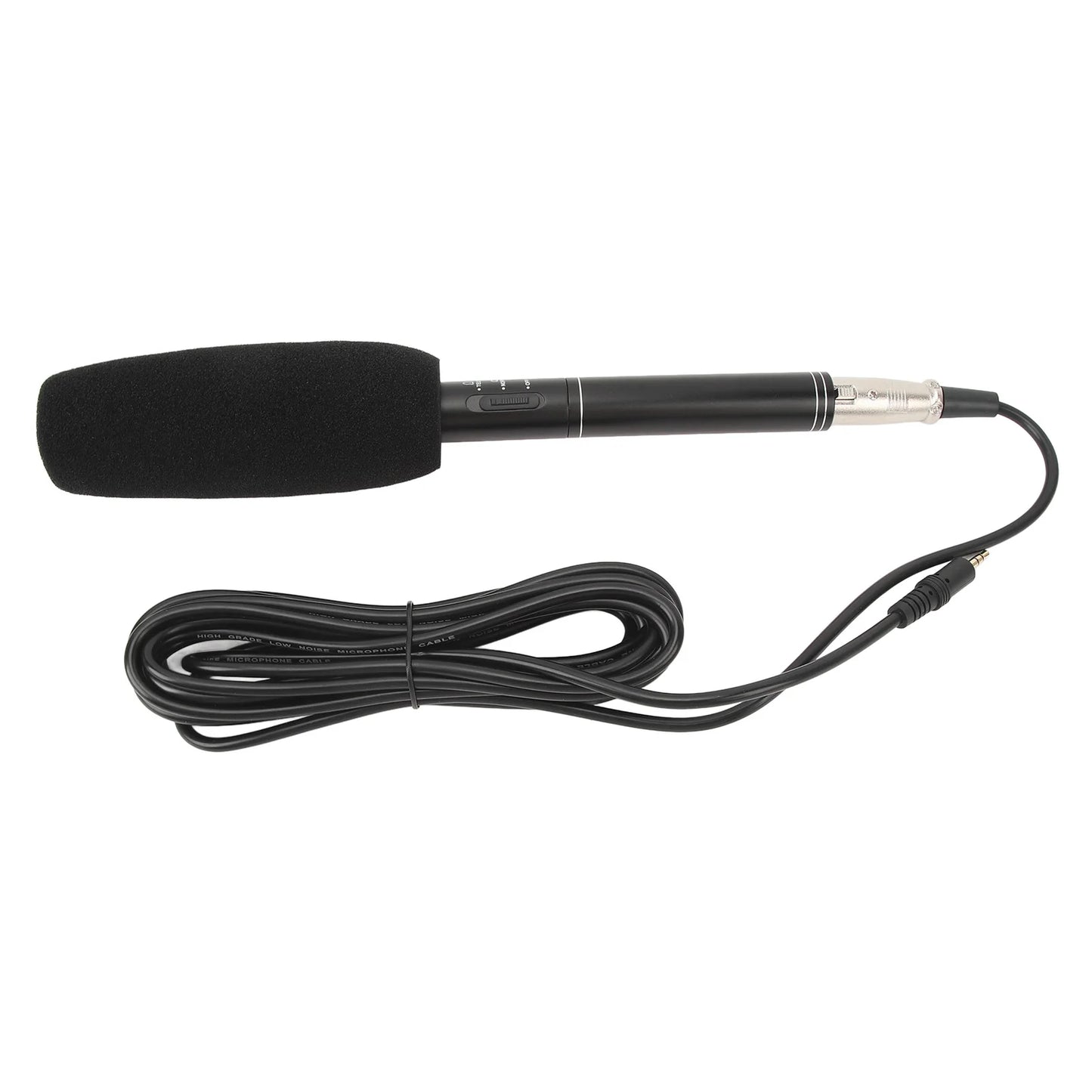 Professional XLR Shotgun Condenser Microphone - Cardioid Mini Interview Mic for TV News, Video Recording & Broadcasting