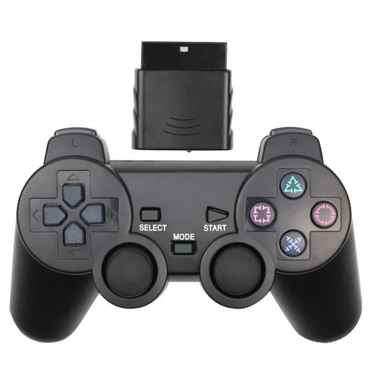 Wireless Gamepad for Sony PS2 – Controller with Double Vibration Shock Joystick for PlayStation 2 & USB PC