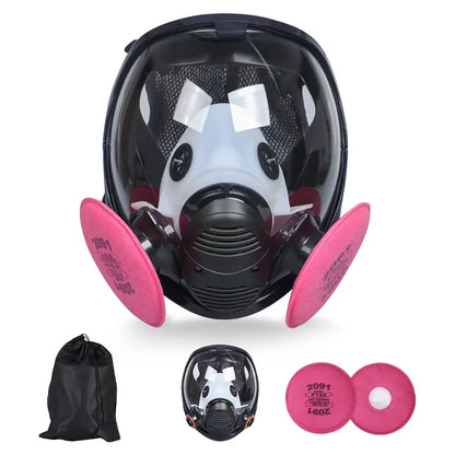 Silicone Full Face Respirator Mask 6800 – 15-in-1 Gas, Dust & Chemical Protection for Laboratory, Welding, Painting & Insecticide Spray