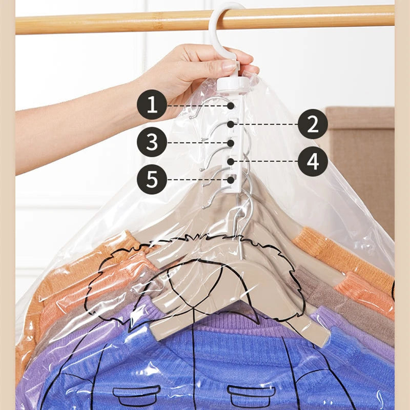 Hanging Vacuum Storage Bag: Sealable Clothing Bags for Suits, Dresses, Coats, Jackets - Closet Organizer Solution