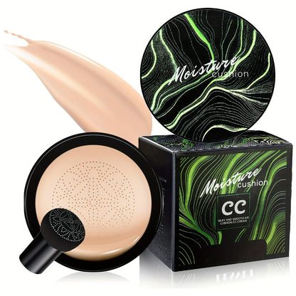 Mushroom Head Air Cushion CC Cream – Moisturizing, Waterproof Foundation & Concealer for Long-Lasting Nude Makeup