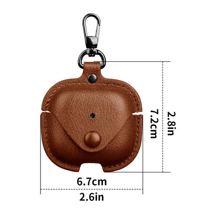 Leather Business Case for AirPods 4 – Luxury PU Headphone Cover with Hook