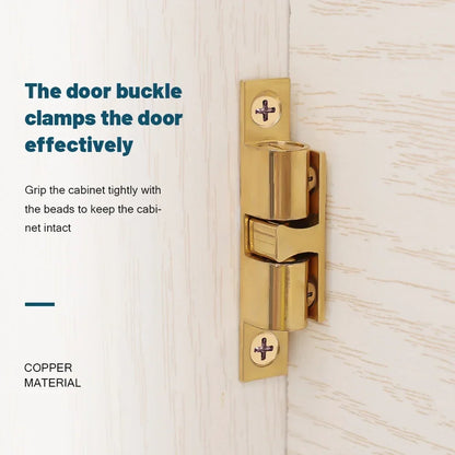 5/1pcs Furniture Door Ball Latch | Brass Double Roller Spring Ball Catch, Adjustable Tension Latch for Cabinets & Closets