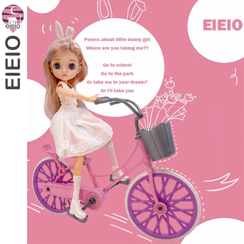 26cm BJD Doll for Girls – Purple Hair Fashion Princess with Big Eyes & Accessories Gift