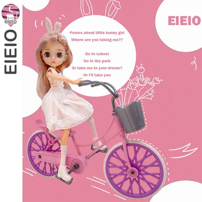 26cm BJD Doll for Girls – Purple Hair Fashion Princess with Big Eyes & Accessories Gift
