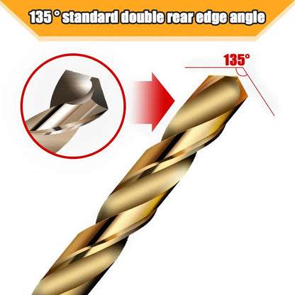 50pcs Titanium Coated Drill Bits Set - High Speed Steel Twist Bit Tool - High Quality Power Tools: 1mm, 1.5mm, 2mm, 2.5mm, 3mm