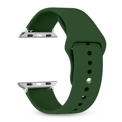 Silicone Apple Watch Band Strap - Sport Replacement Bracelet for iWatch Series Ultra 2, 9, 8, 7, 6, SE 38mm-49mm