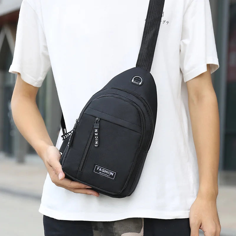 2023 Multifunctional Chest Bag – Men's Fashion Trend, Oxford Cloth Shoulder Bag – Korean Style, Waterproof Messenger Bag