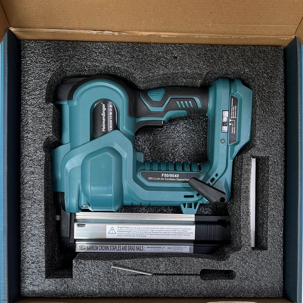 Cordless 18GA Nail & Staple Gun — 2-in-1 Nailer/Stapler, Makita Battery Compatible, 2 Modes, 500 Nails & Staples (Battery Not Included)