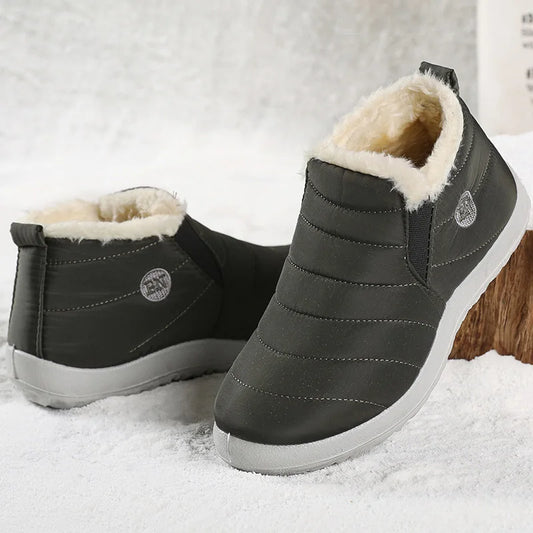 Men’s Winter Ankle Boots — Warm Fur Lined Snow Boots, Casual Shoes for Men and Couples