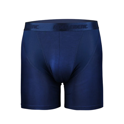 Men’s Sports Compression Boxer Briefs – Anti-Chafing Long Leg Modal Underwear, Quick-Dry Running & Fitness Performance Shorts