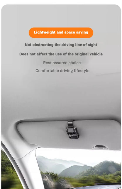 Car Sun Visor Glasses Clip – Interior Eyeglasses Storage Holder for Tesla Model 3, S, X, Y, Cybertruck & Roadster