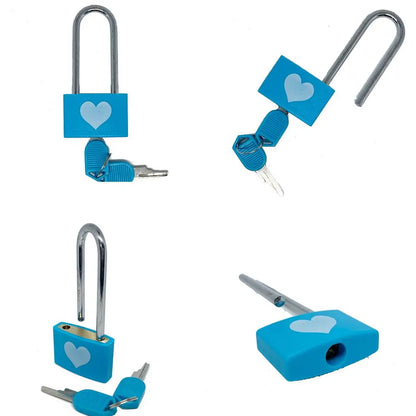 Modern Minimalist Anti-Theft ABS Locker Padlock – Love Lock for Valentine's Day and Couple's Long Handle Security Lock
