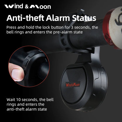 Electric Bicycle Horn Alarm - 80-130dB Bike Bell for E-Scooters, Road Bikes & MTB Handlebar Accessory