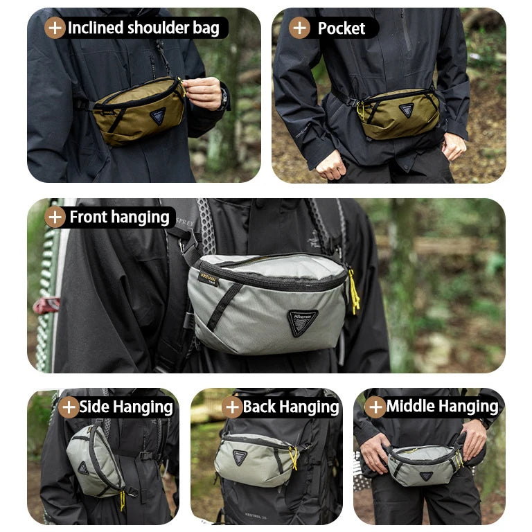 Waist Bag for Outdoor Sports – Lightweight Hiking, Cycling & Mountaineering Mobile Storage, Travel Backpack Expansion Pack