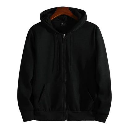 Men's Zipper Hoodie – Casual Long Sleeve Hooded Sweatshirt for Autumn & Winter – Loose Fit Sportswear Jacket