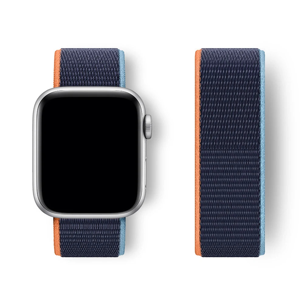 Sport Loop Strap for Apple Watch Band 40mm–49mm – Compatible with Series 3–10, SE & Ultra Adjustable Bracelet