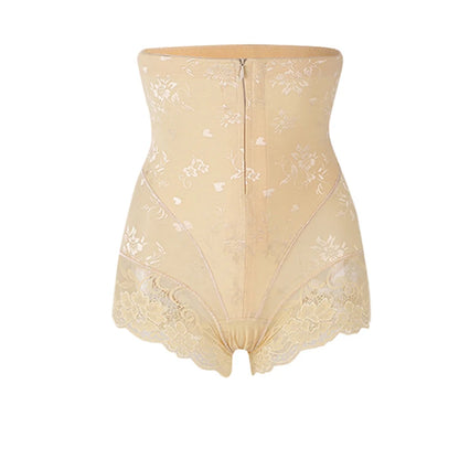 OWEQ Sexy Lace Shaper Panties – Double Control Body Shapewear with Zipper for Slimming
