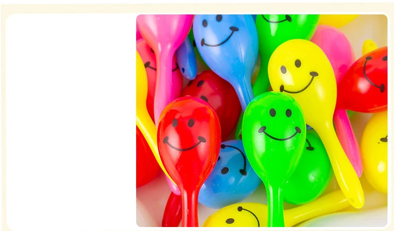 20pcs Mini Colorful Maracas – Sand Hammer Rattles for Kids, Party Favors & Baby Shower Gifts