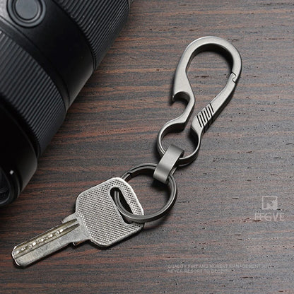 Titanium Key Chain - Lightweight Men’s EDC Quickdraw Carabiner Buckle Key Ring Outdoor Tool