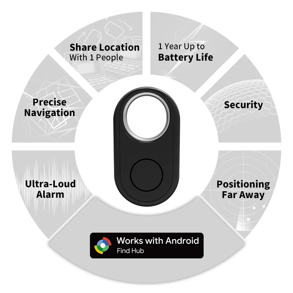 Samsung Smart Tracker - Long-Distance Locator Tag with Android Google Find Hub Support for Anti-Lost Tracking