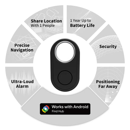Samsung Smart Tracker - Long-Distance Locator Tag with Android Google Find Hub Support for Anti-Lost Tracking
