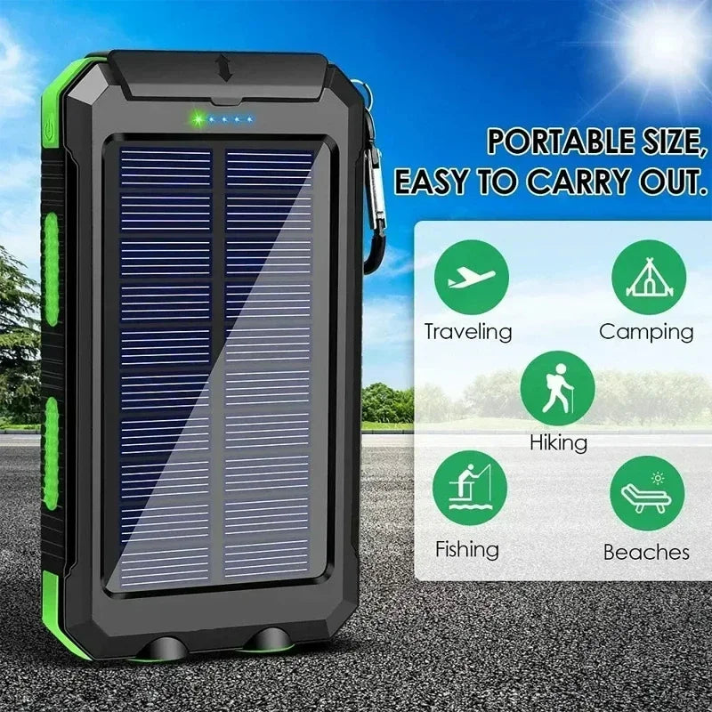 ONEPLUS 50000mAh Solar Power Bank – Portable External Battery Charger with LED Light for iPhone & Samsung